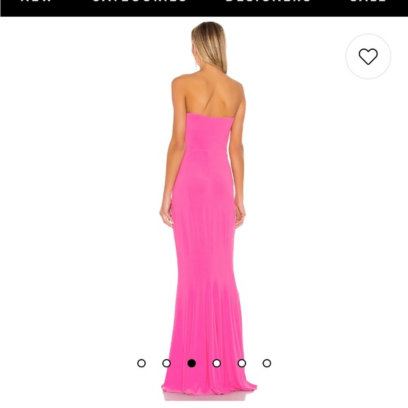 NORMA KAMALI Strapless Fishtail Gown NWT Orchid Pink - Picture 2 of 5
